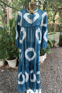 Malaga Dress Long - Blue