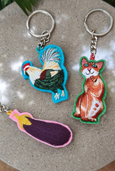 Rooster Keychain
