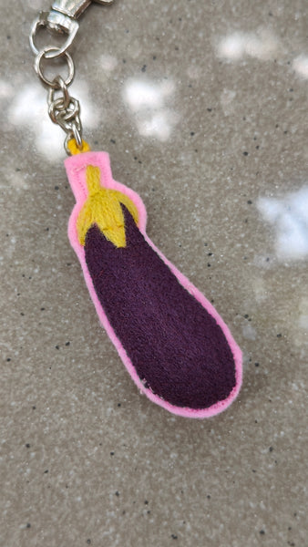 Eggplant Keychain