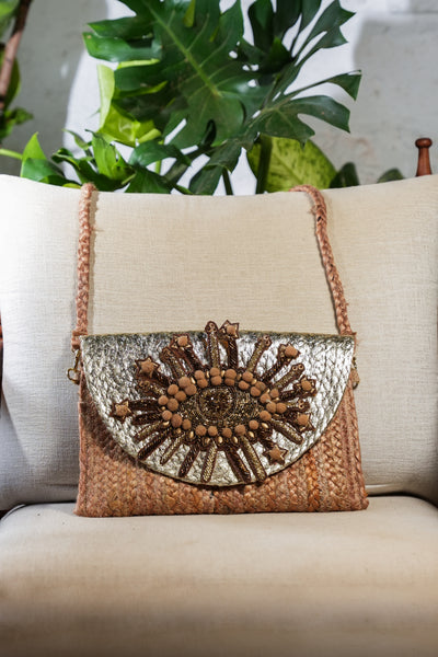 Bronze Eye Jute Bag