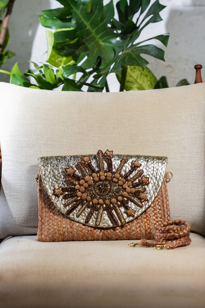 Bronze Eye Jute Bag