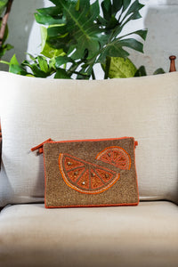 Orange Slice Clutch Bag