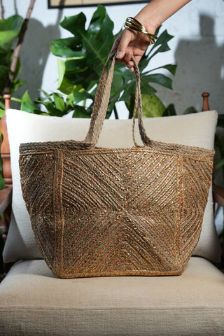 Ankara Gold Tote