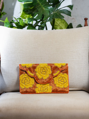 Yellow Carnation Jute Bag