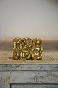 Three Monkeys - Gold