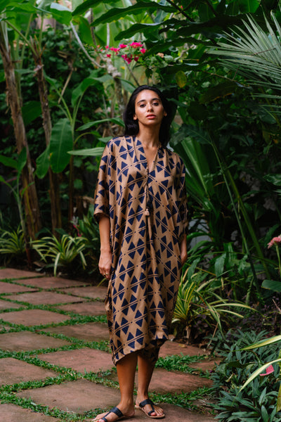 Drop Sleeve Dress - Delta Brown