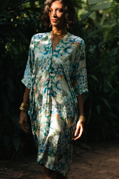 Drop Sleeve Dress - Hydrangea