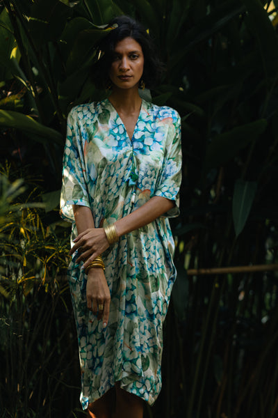 Drop Sleeve Dress - Hydrangea