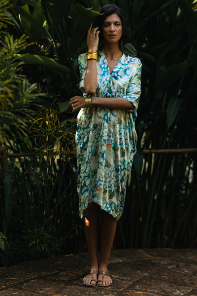 Drop Sleeve Dress - Hydrangea