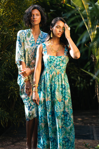 Drop Sleeve Dress - Hydrangea