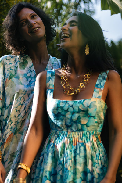 Drop Sleeve Dress - Hydrangea