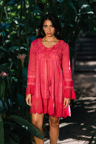 Romantico Dress - Fuchsia