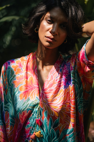 Drop Sleeve Dress - Reef Garden