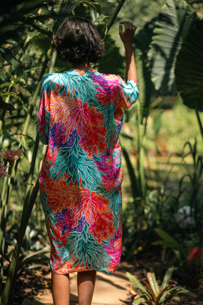 Drop Sleeve Dress - Reef Garden