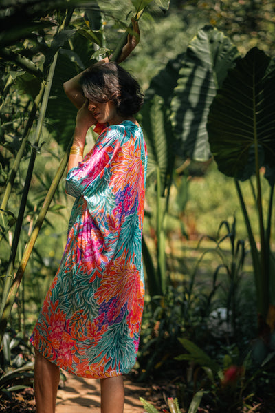 Drop Sleeve Dress - Reef Garden