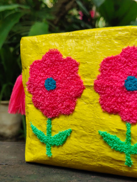 Flower Pop Pouch - Yellow