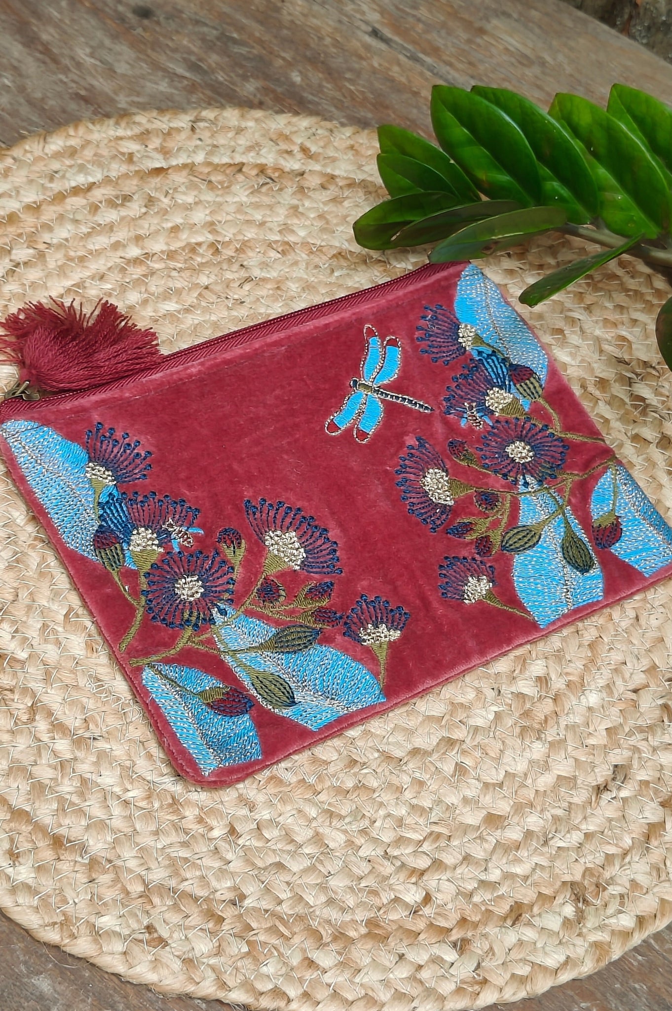 Dragonfly Velvet Pouch