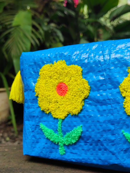 Flower Pop Pouch - Blue
