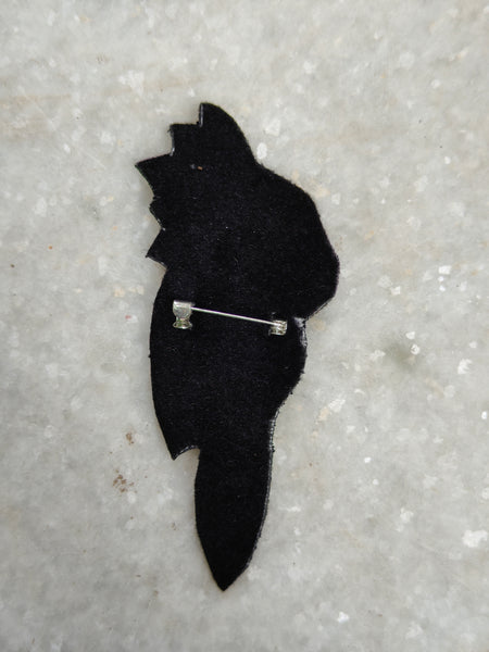 Hand Embroidered Cockatoo Brooch