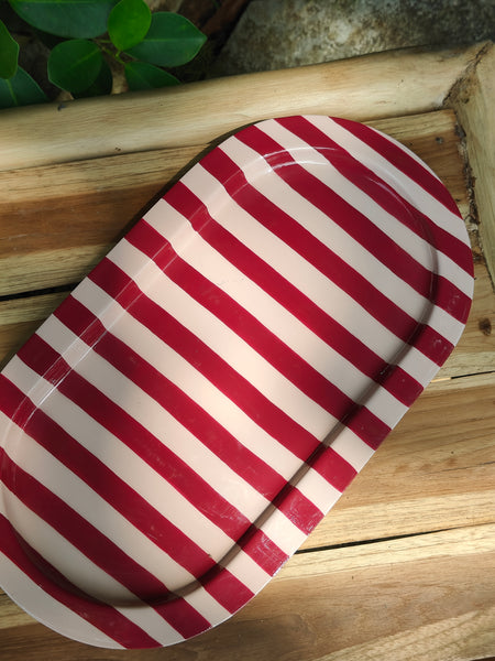 Oval Drink Tray Pink