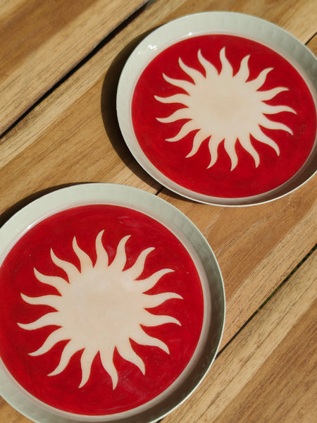 Trinket Plate - Red Sun