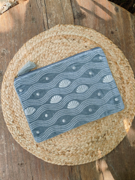 Wave Velvet Pouch