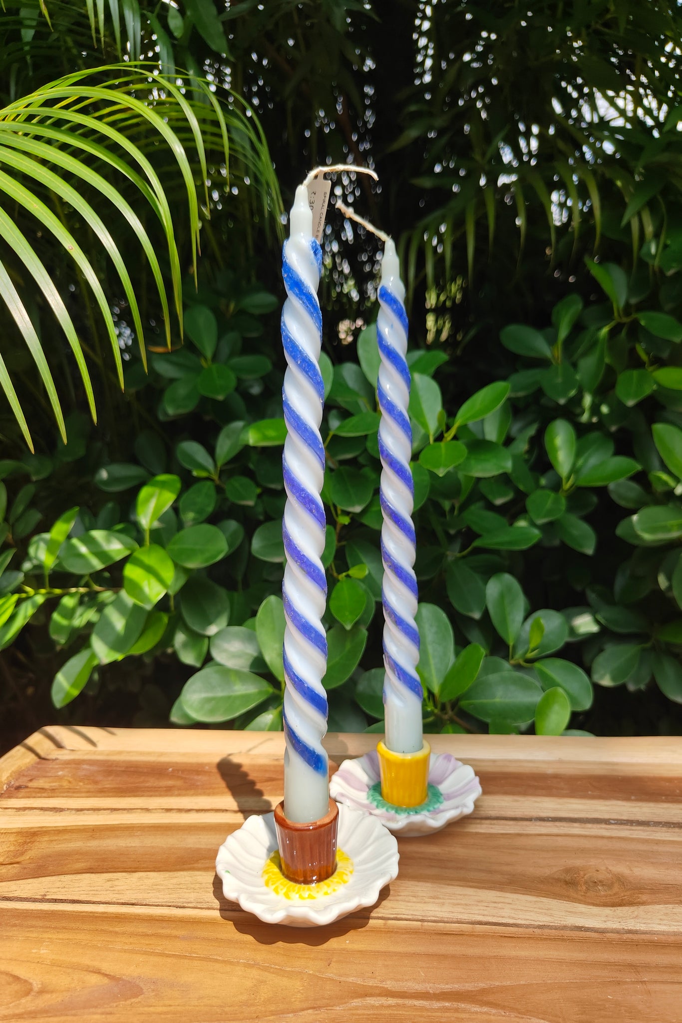 Spiral Candle - Blue