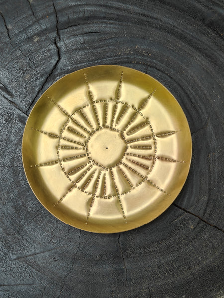 Mini Golden Abstract Plate - Set of 3