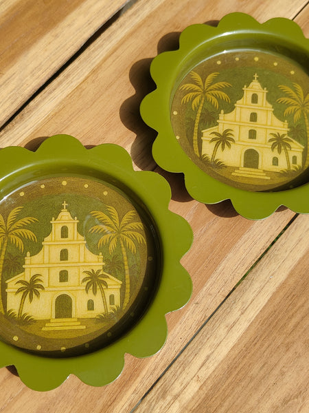 Trinket Plate - Green Church