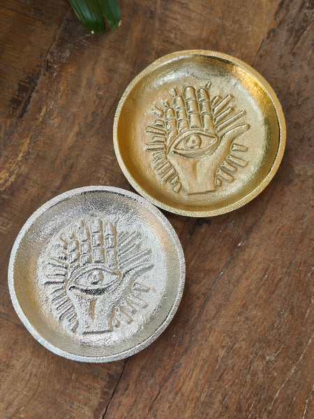 Hand Eye Plate - Silver