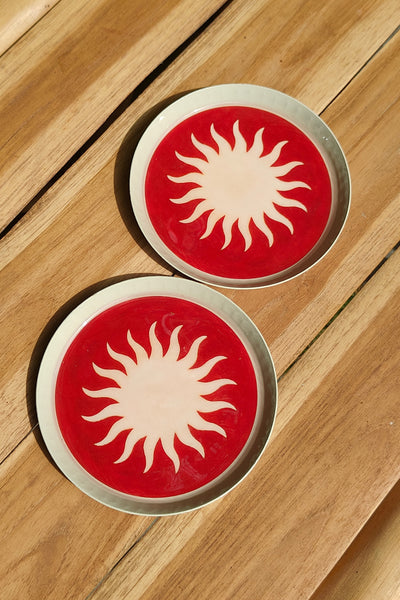 Trinket Plate - Red Sun
