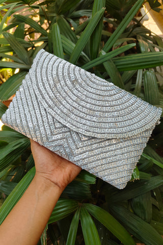 Sakura Clutch - Silver