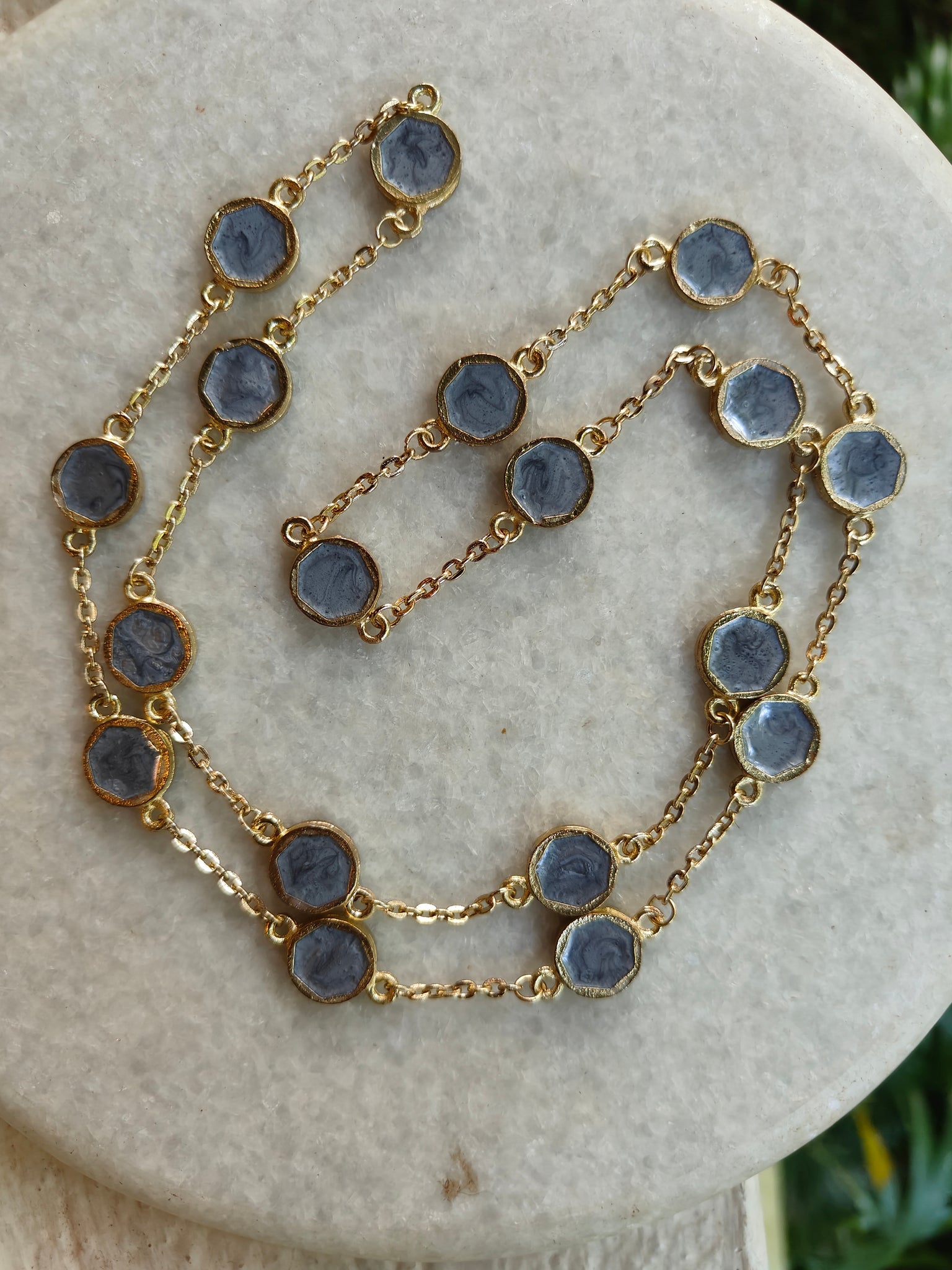 Classic Grey Hexa Necklace