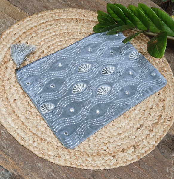 Wave Velvet Pouch