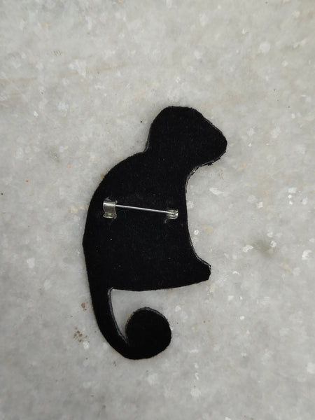 Hand Embroidered Monkey Brooch