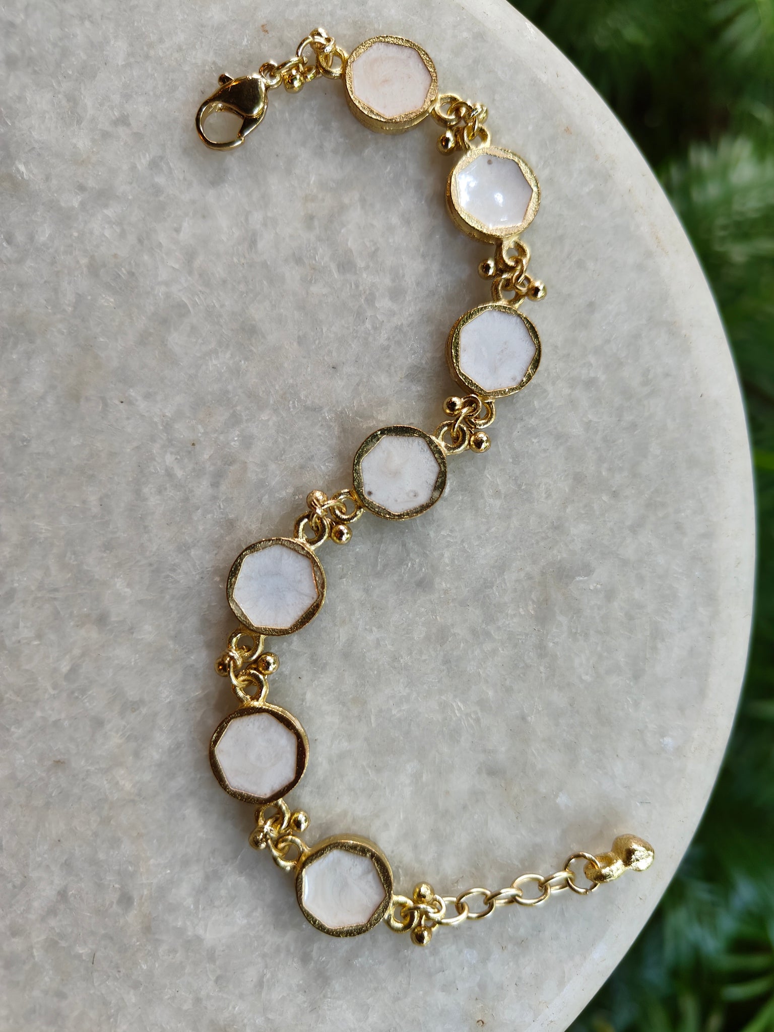 Classic White Hexa Bracelet
