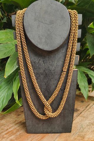 Golden Beaded Snake Necklace