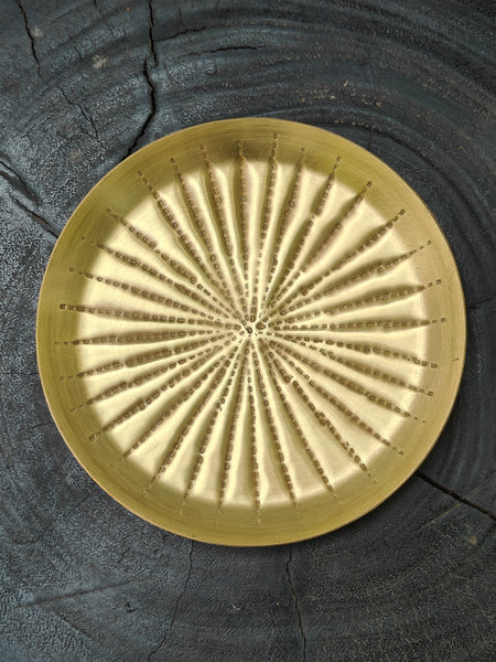 Mini Golden Abstract Plate - Set of 3