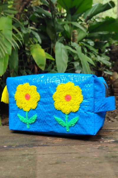Flower Pop Pouch - Blue
