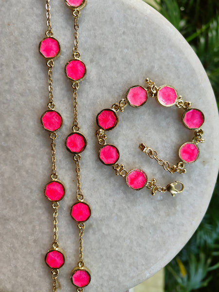 Classic Pink Hexa Bracelet