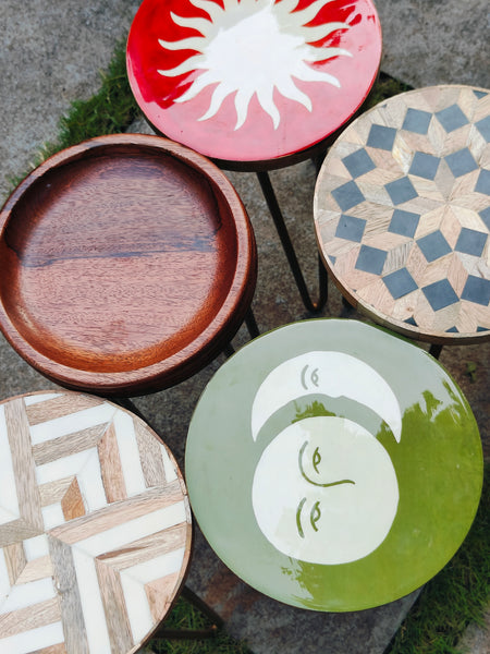 Indy Peg Table - Black Geo