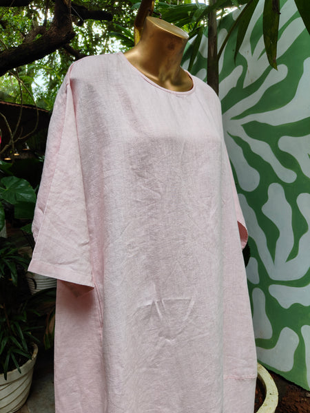 Light Pink Linen Olea Dress