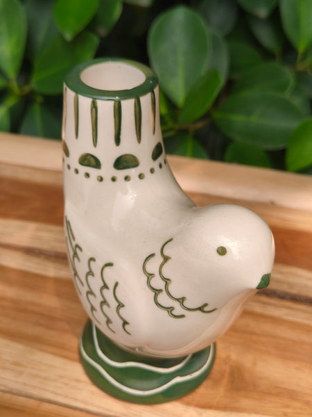 Dove Candle Holder - Green