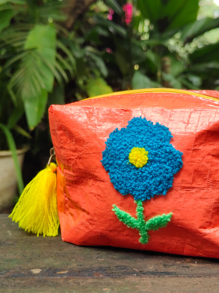 Flower Pop Pouch - Orange