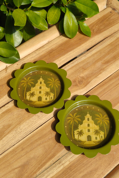 Trinket Plate - Green Church