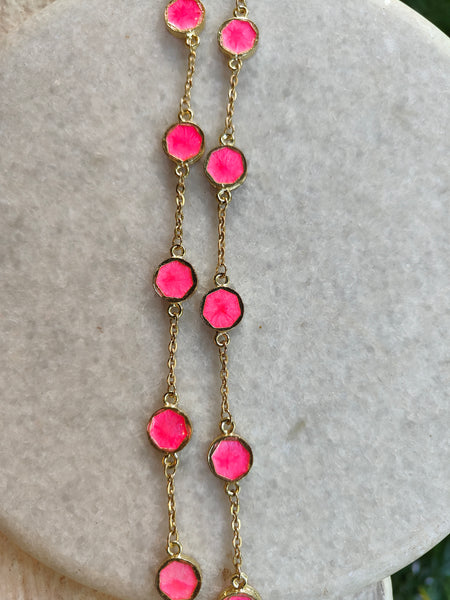 Classic Pink Hexa Necklace