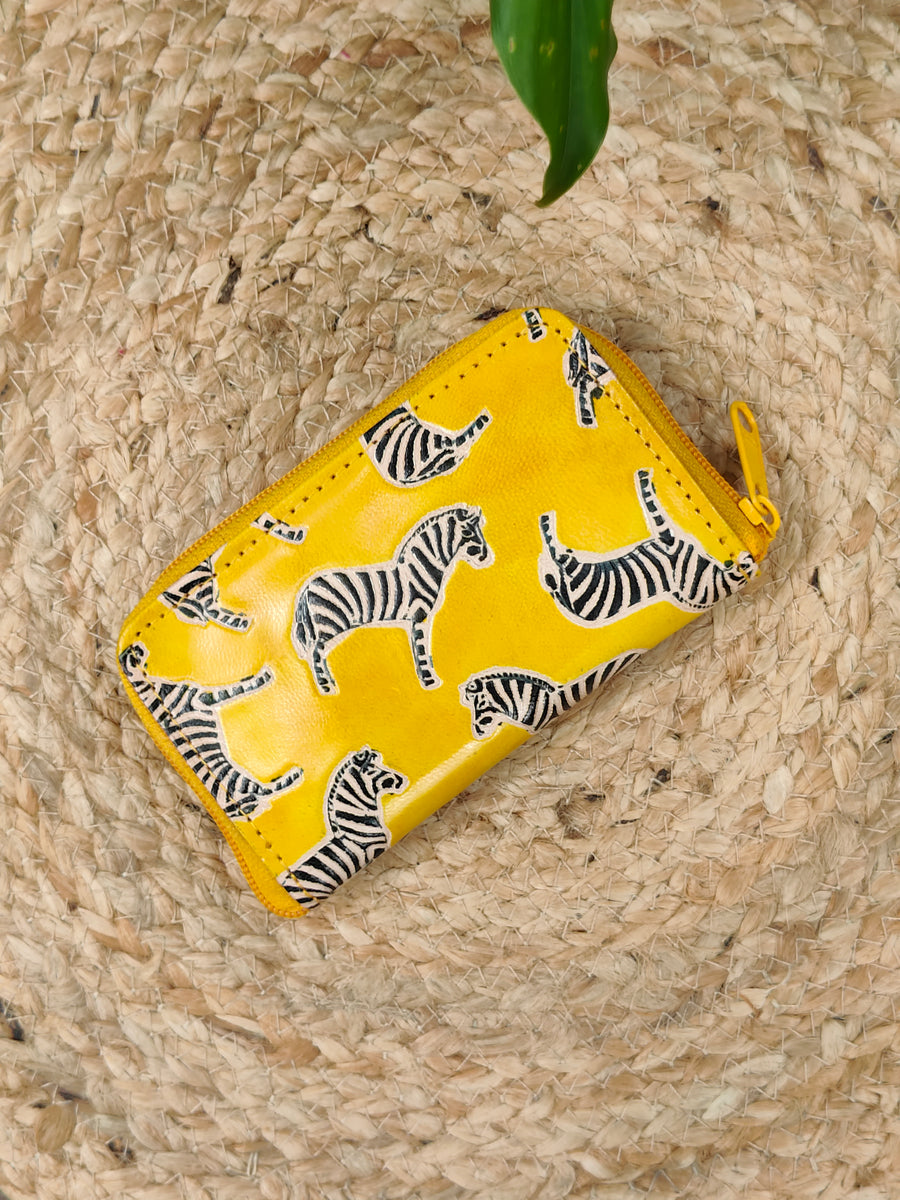 Zebra Card Wallet - Yellow – Rangeela Goa