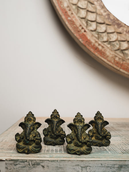Miniature Ganesh Statue - Set of 4