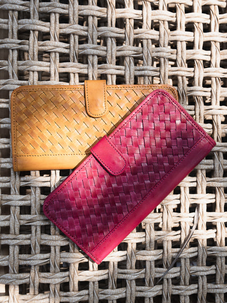 Woven Leather Purse