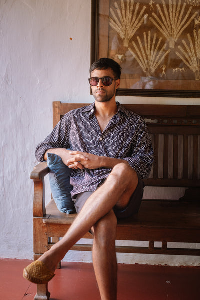 Black and White Dots Shirt - Long Sleeve